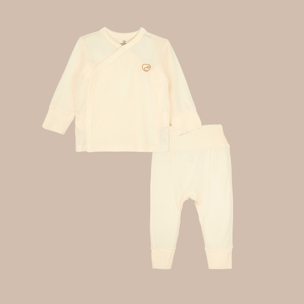 [BU Baby] (Newborn) Bộ dài tay cài chéo Bao tay chân lật Bubaby Modal BMD110802 | Quần áo  chính hãng