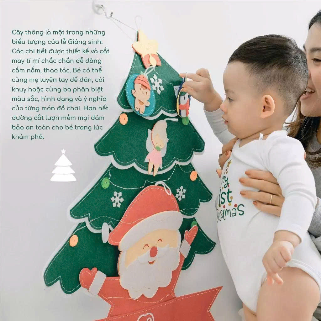 BU Baby Cây thông 4 tầng Kèm set 10 chi tiết trang tri Miracle Xmas AFF2125CT
