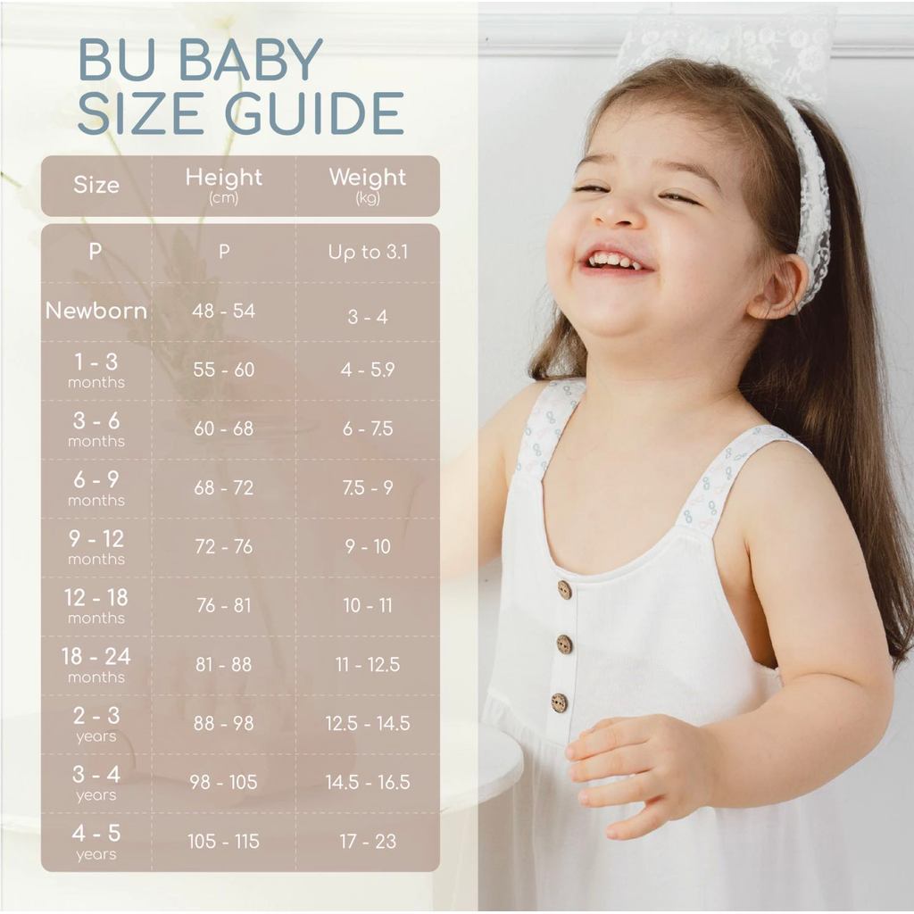 BU Baby (6M-5Y) Bộ dài tay cổ tròn Thu êm Bubaby Bambus BBB110406 | Quần áo BU chính hãng