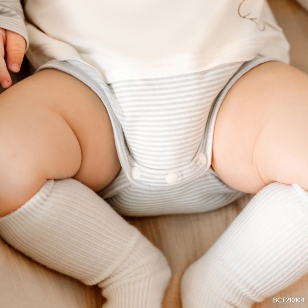 BU Baby (1-12M) Body chip dài tay cài vai Mùa Thu êm BU Cotton BCT210104 | Body chính hãng