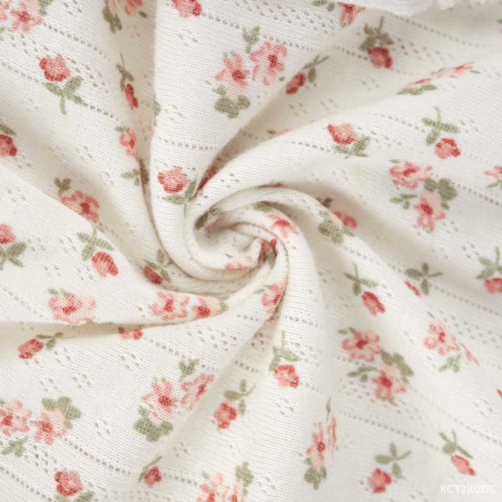 BU Baby (0-12M) Set Body chip dài tay cài giữa, cài sau bèo đáp cổ Siro Jacquard BU Baby KCT2102DC