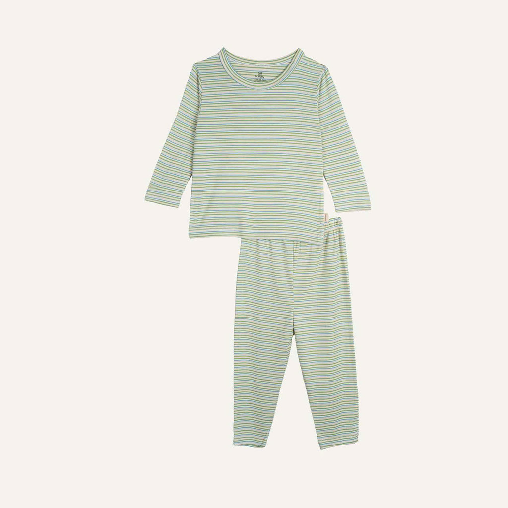 BU Baby (6M-5Y) Bộ dài tay cổ tròn Thu êm Bubaby Bambus BBB110406 | Quần áo BU chính hãng