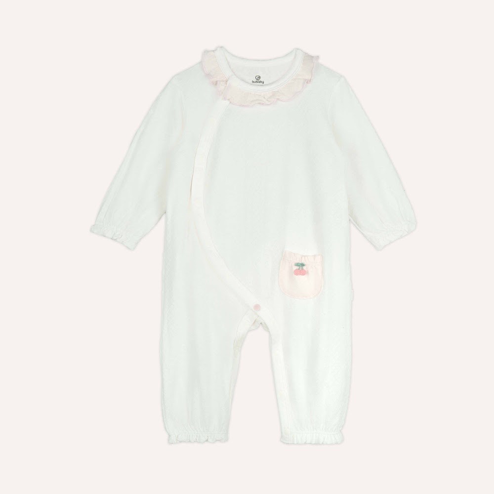 BU Baby (0-12M) Body dài tay cài chéo cổ bèo BU Cotton KVC2108CB | Body chính hãng
