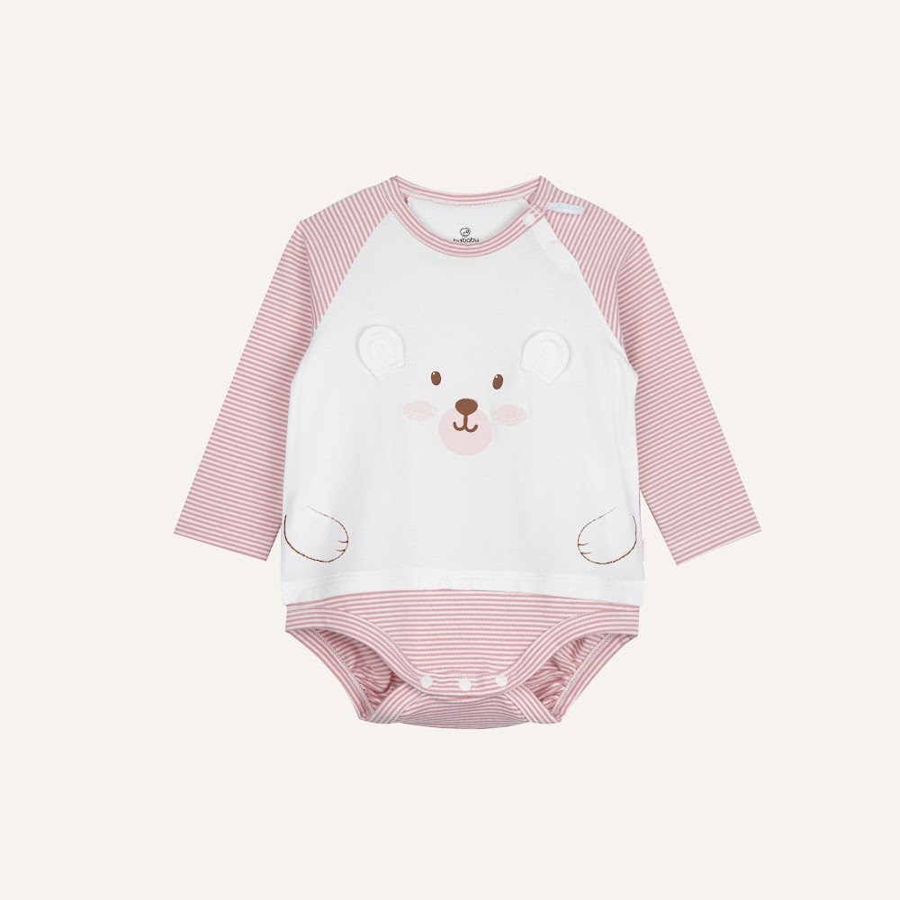 BU Baby (1-12M) Body chip dài tay cài vai Mùa Thu êm BU Cotton BCT210104 | Body chính hãng