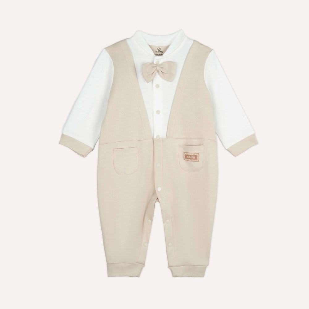 BU Baby (0-12M) Body dài tay cài giữa Giả vest Thu êm cho bé BU Baby SCT2102VE | Hàng chính hãng