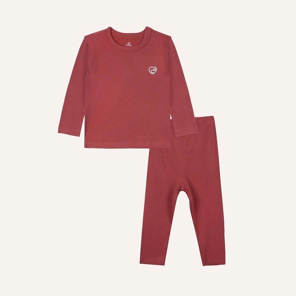 BU Baby (6M-5Y) Bộ dài tay cổ tròn Thu êm Bubaby Bambus BBB110406 | Quần áo BU chính hãng