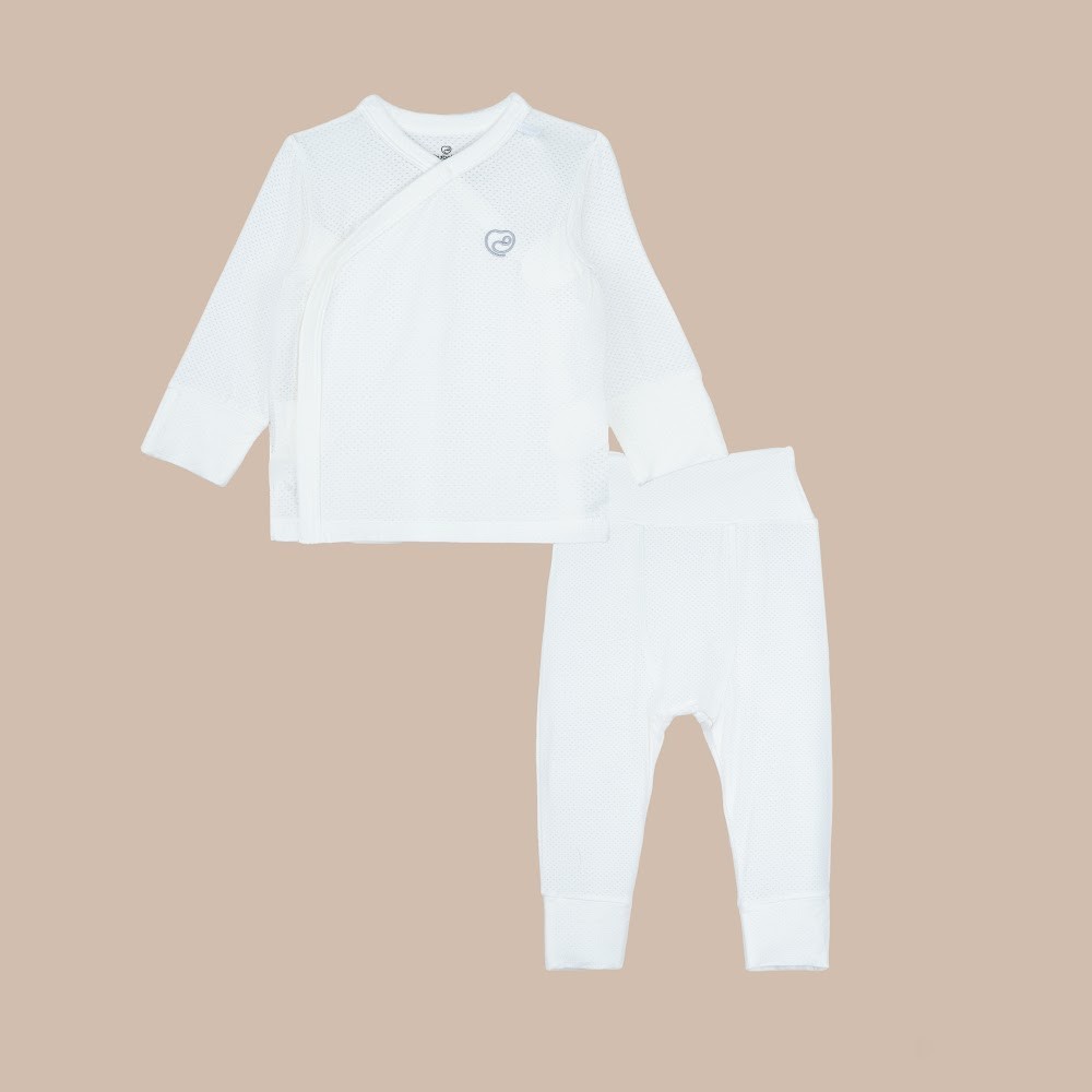 [BU Baby] (Newborn) Bộ dài tay cài chéo Bao tay chân lật Bubaby Modal BMD110802 | Quần áo  chính hãng