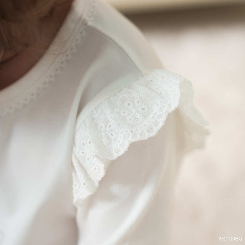 BU Baby (6M-5Y) Bộ dài tay cài sau cho bé gái BU Viscose Cotton IVC1110BG | Quần áo chính hãng