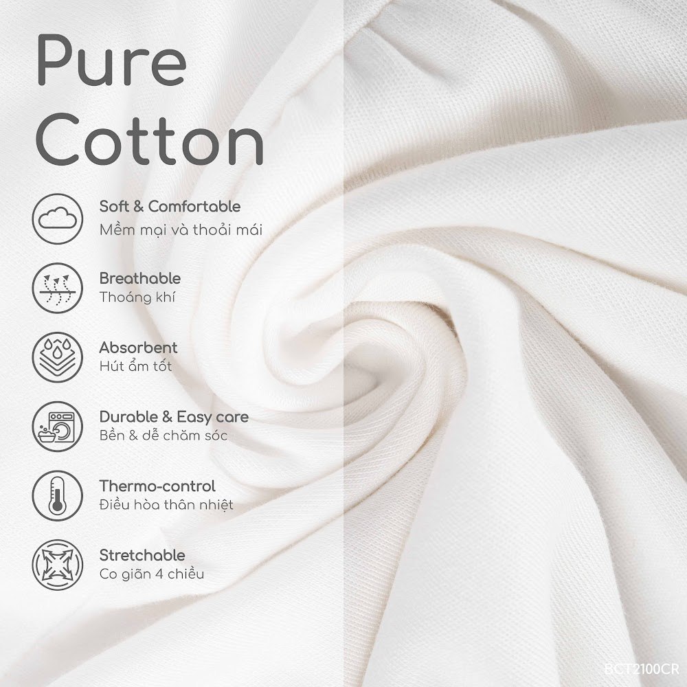 BU Baby (1M-12M) Set Body dài tay kèm cổ ren , cổ bèo bé gái mùa Thu êm Bubaby Cotton BCT2100CR | Hàng chính hãng