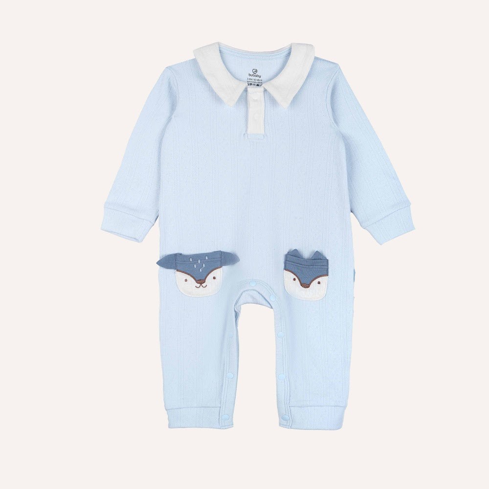 BU Baby (1-12M) Body dài tay cổ Peterpan Mùa Thu êm BU Baby BSR210301| Body chính hãng