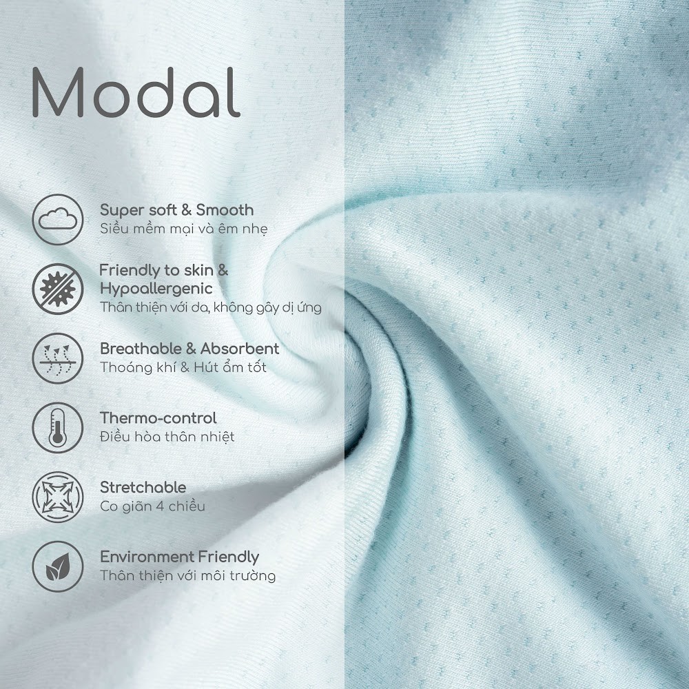 [BU Baby] (Newborn) Bộ dài tay cài chéo Bao tay chân lật Bubaby Modal BMD110802 | Quần áo  chính hãng