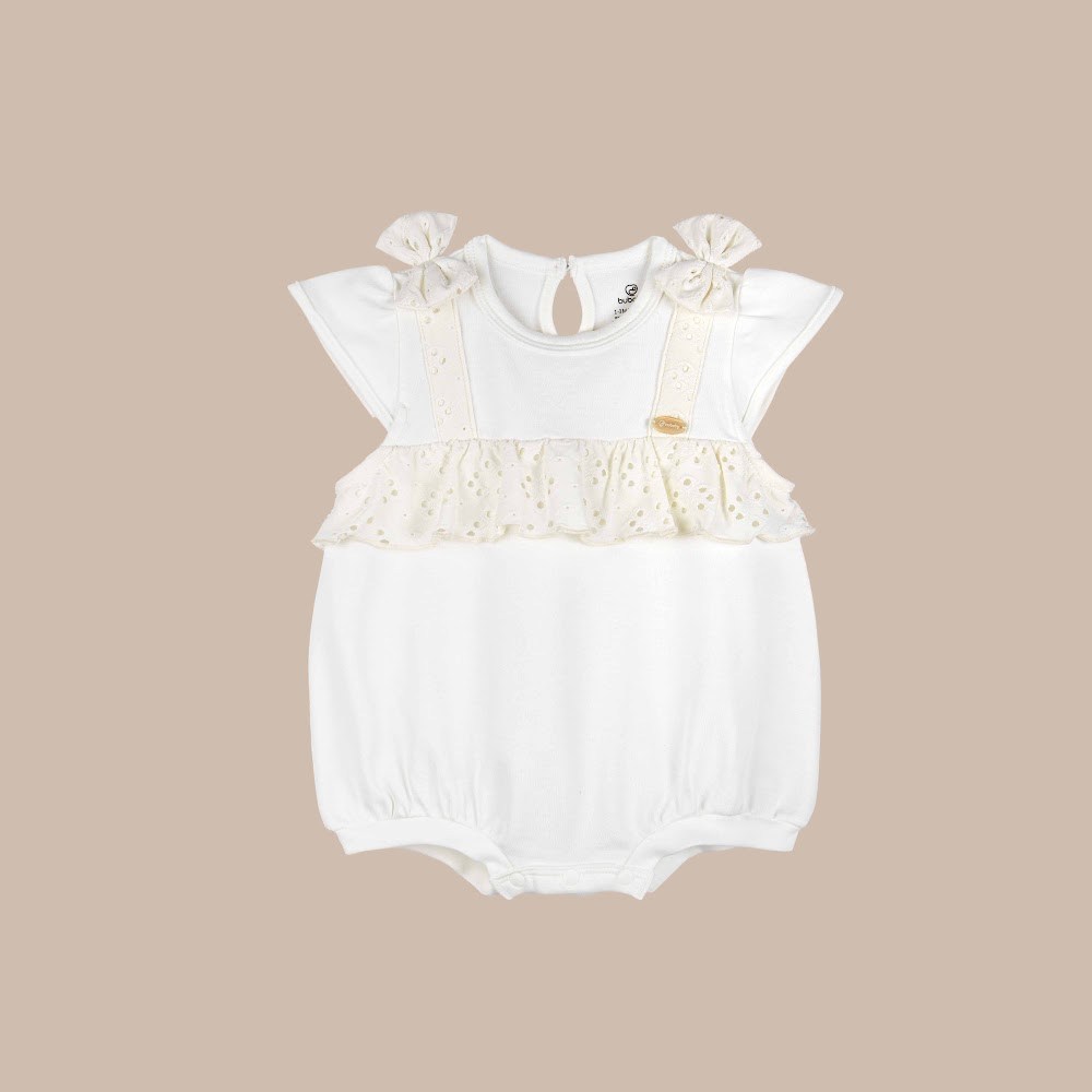 BU Baby (1M-9M) Body chip ngắn tay cài sau Bèo ngực Bubaby Cotton BCT2310BN | BOdy chính hãng