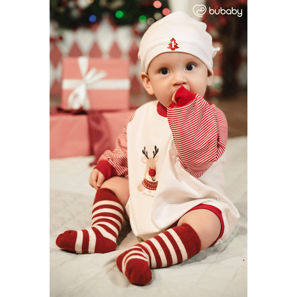 BU Baby (0-18M) Set đồ Noel giáng sinh 2025 cho bé yêu Kèm hộp Quà tặng BU Cotton | Hàng chính hãng