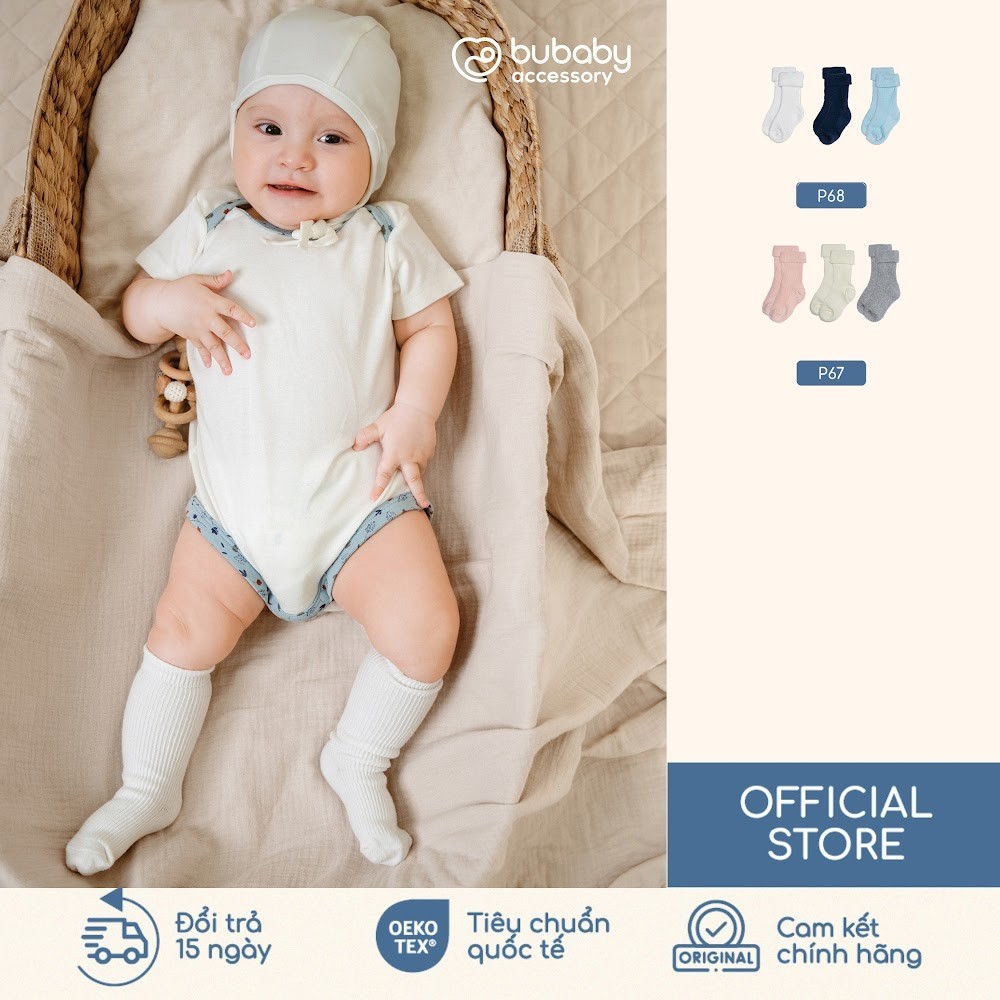 BU Baby Tất trẻ em cao cổ Kids Pack 3 BU Cotton ACT2336P3 | Phụ kiện Bubaby chính hãng