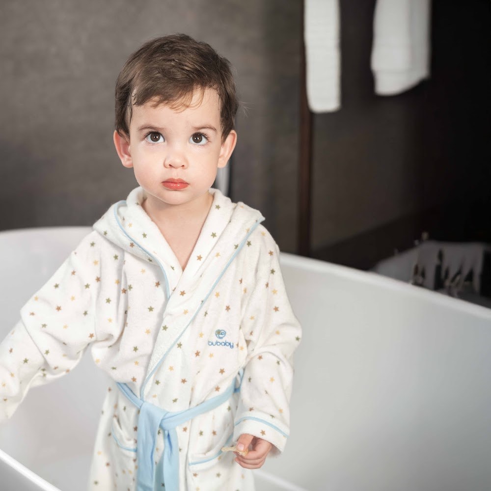 BU Baby (6M-5Y) Áo choàng tắm Buộc dây cho Bé trai Bé gái  BU Baby TCT614301 TCT614300 | Phụ kiện chính hãng