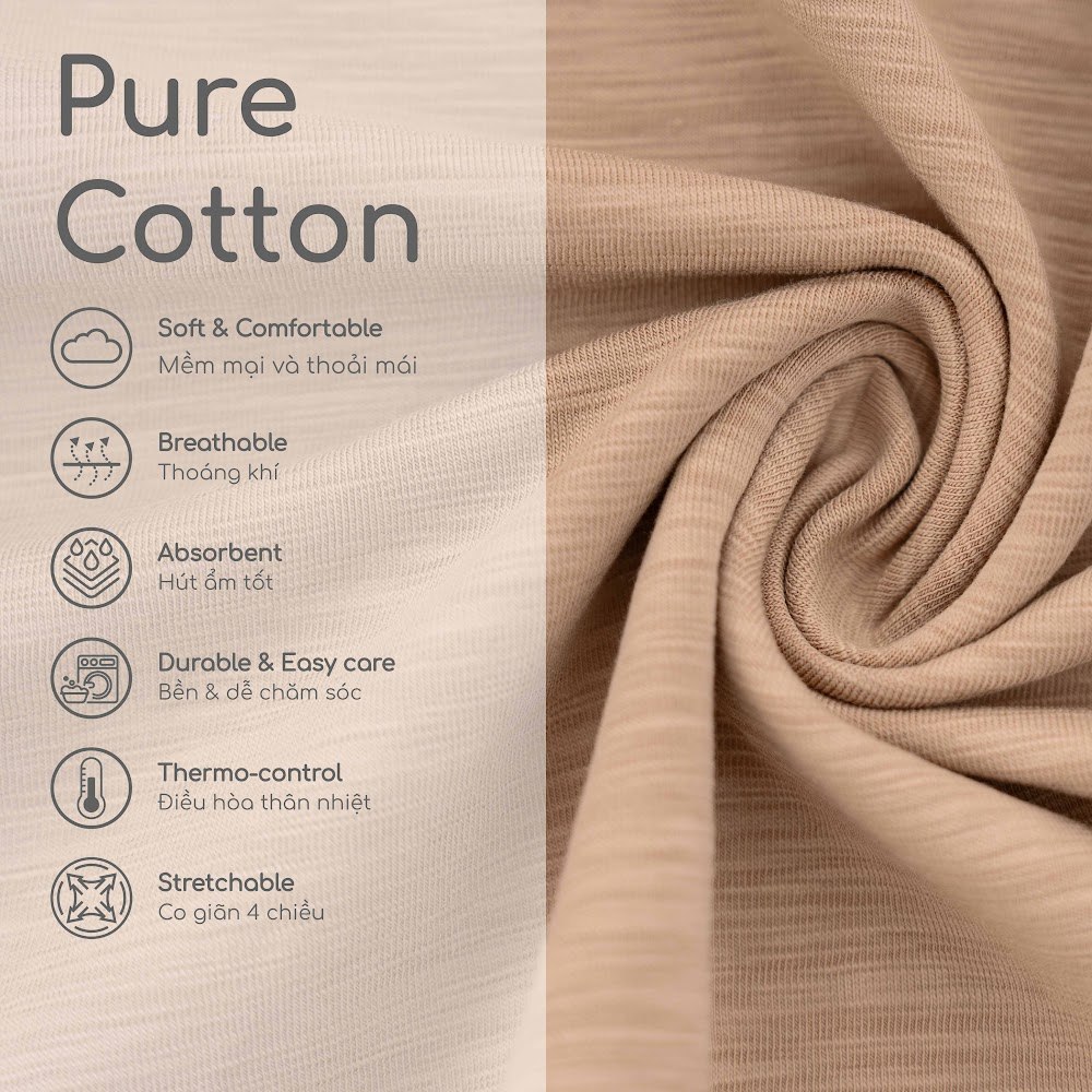 BU Baby Chăn ủ  có mũ BU Baby Cotton ACT081700 | Phụ kiện chính hãng