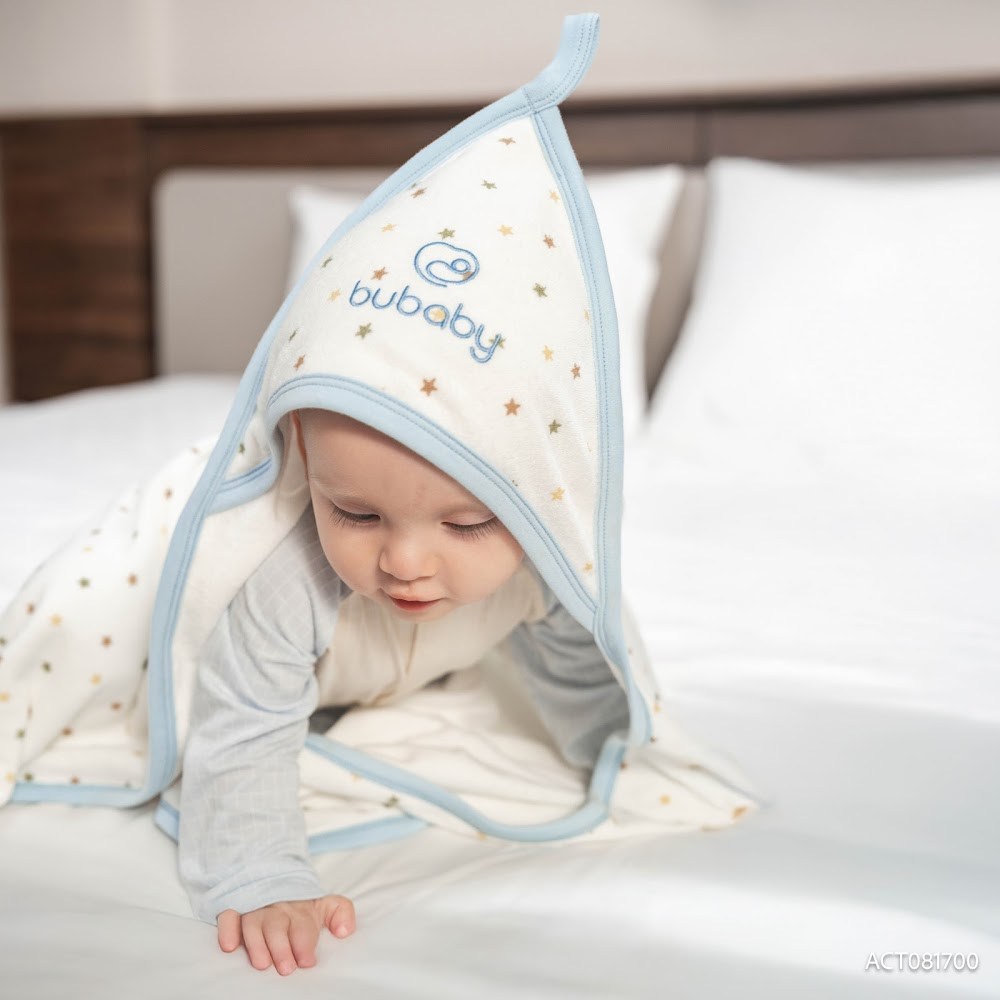 BU Baby Chăn ủ  có mũ BU Baby Cotton ACT081700 | Phụ kiện chính hãng