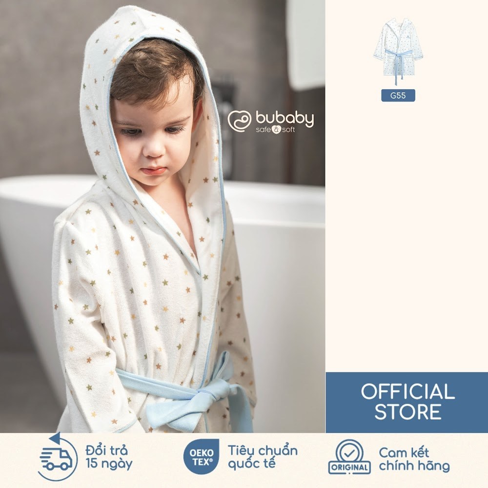 BU Baby (6M-5Y) Áo choàng tắm Buộc dây cho Bé trai Bé gái  BU Baby TCT614301 TCT614300 | Phụ kiện chính hãng