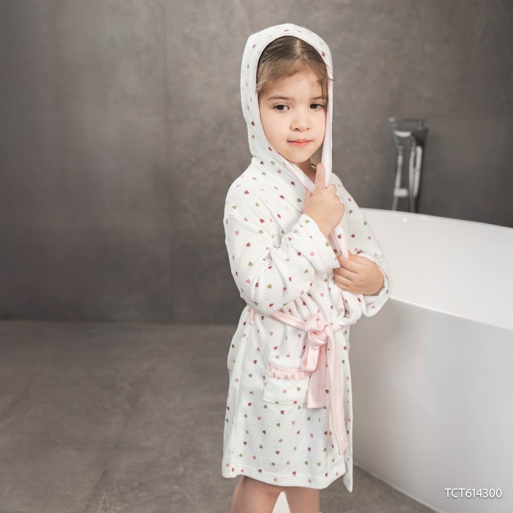 BU Baby (6M-5Y) Áo choàng tắm Buộc dây cho Bé trai Bé gái  BU Baby TCT614301 TCT614300 | Phụ kiện chính hãng