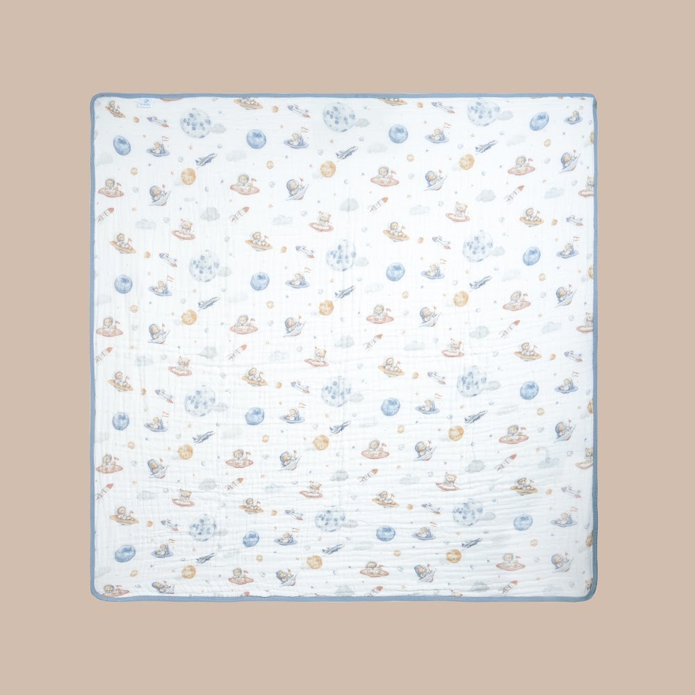 BU Baby Khăn tắm bồng bềnh 6 lớp Cotton Muslin BU Baby ACM07BB00 | Phụ kiện chính hãng