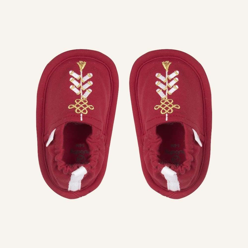 BU Baby  (1M-12M) Giày vải Tết mã Lộc Xuân cho bé trai bé gái Cotton ACT4200LX | Phụ kiện Bubaby chính hãng