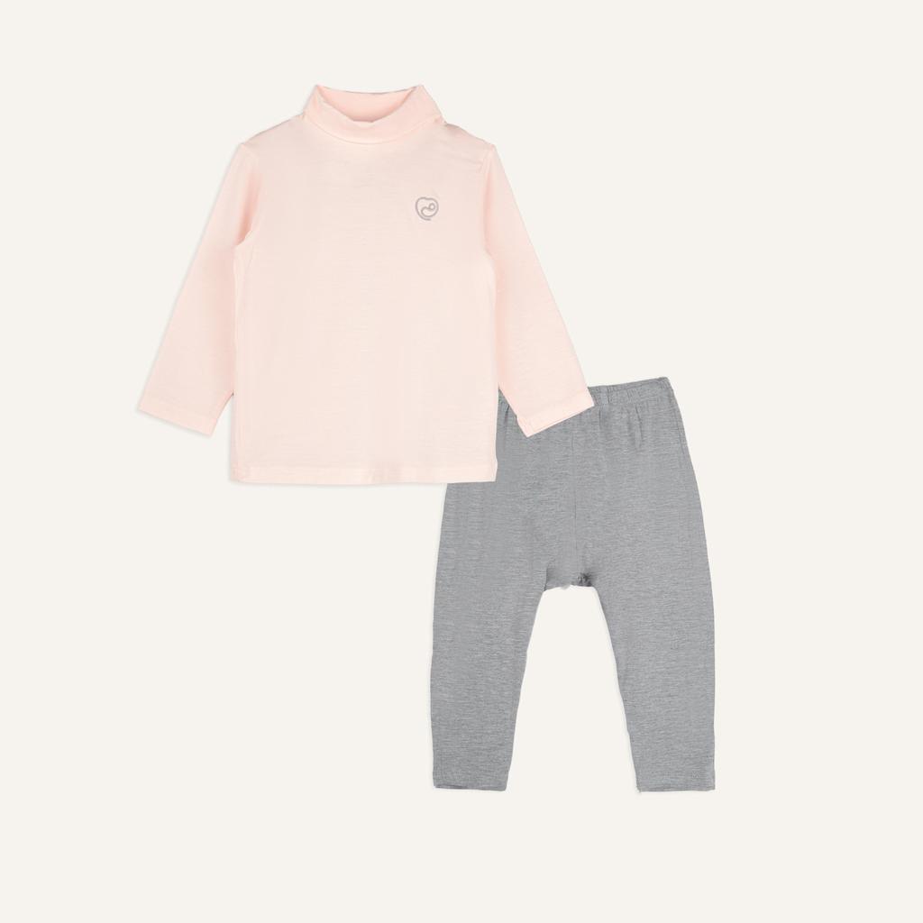 BU Baby (6M-5Y) Bộ dài tay cao cổ giữ nhiệt trơn Bambus BBB110906 | Quần áo Bubaby chính hãng