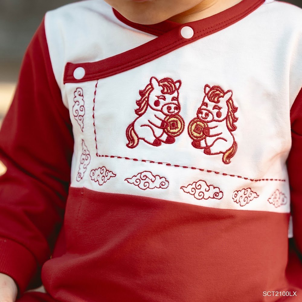 BU Baby (1M-12M) Set Body dài tay, Body chip mã Lộc Xuân BU Baby SCT2100LX | Hàng chính hãng