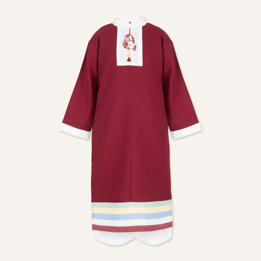 BU Baby (6M-5Y)  Set đồ Tết Cao cấp 2025 BU Linen BLN313 | Áo dài chính hãng