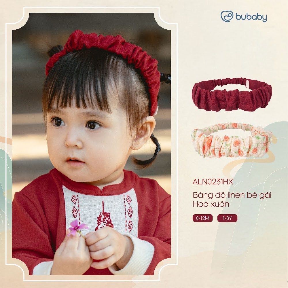 BU Baby Băng đô linen bé gái Hoa Xuân BU Baby ALN0231HX