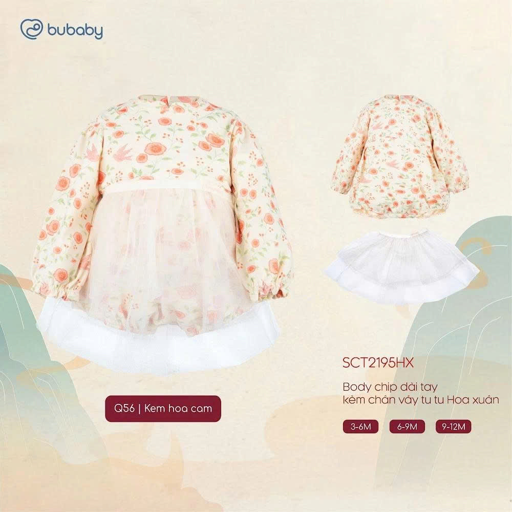 BU Baby (1M-12M) Set Body dài tay, Body chip mã Lộc Xuân BU Baby SCT2100LX | Hàng chính hãng