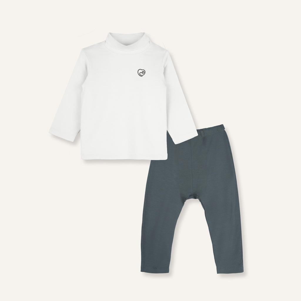 BU Baby (6M-5Y) Bộ dài tay cao cổ giữ nhiệt trơn Bambus BBB110906 | Quần áo Bubaby chính hãng