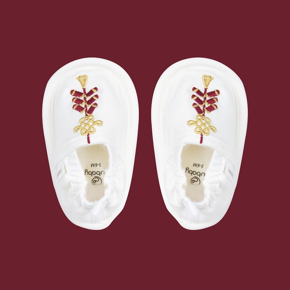 BU Baby  (1M-12M) Giày vải Tết mã Lộc Xuân cho bé trai bé gái Cotton ACT4200LX | Phụ kiện Bubaby chính hãng