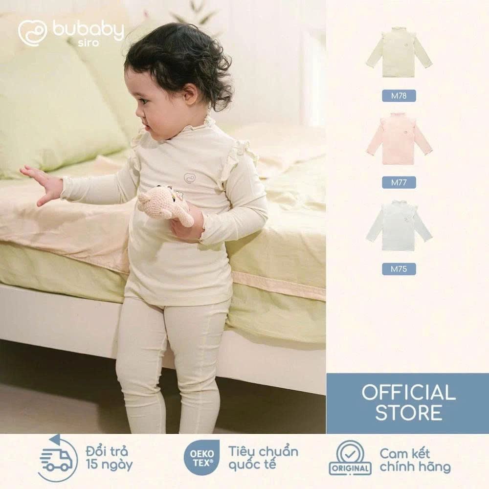 (6M-5Y) Quần legging dài + Áo dài tay cho bé trai bé gái Bubaby Siro BSR410005 | Quần áo chính hãng