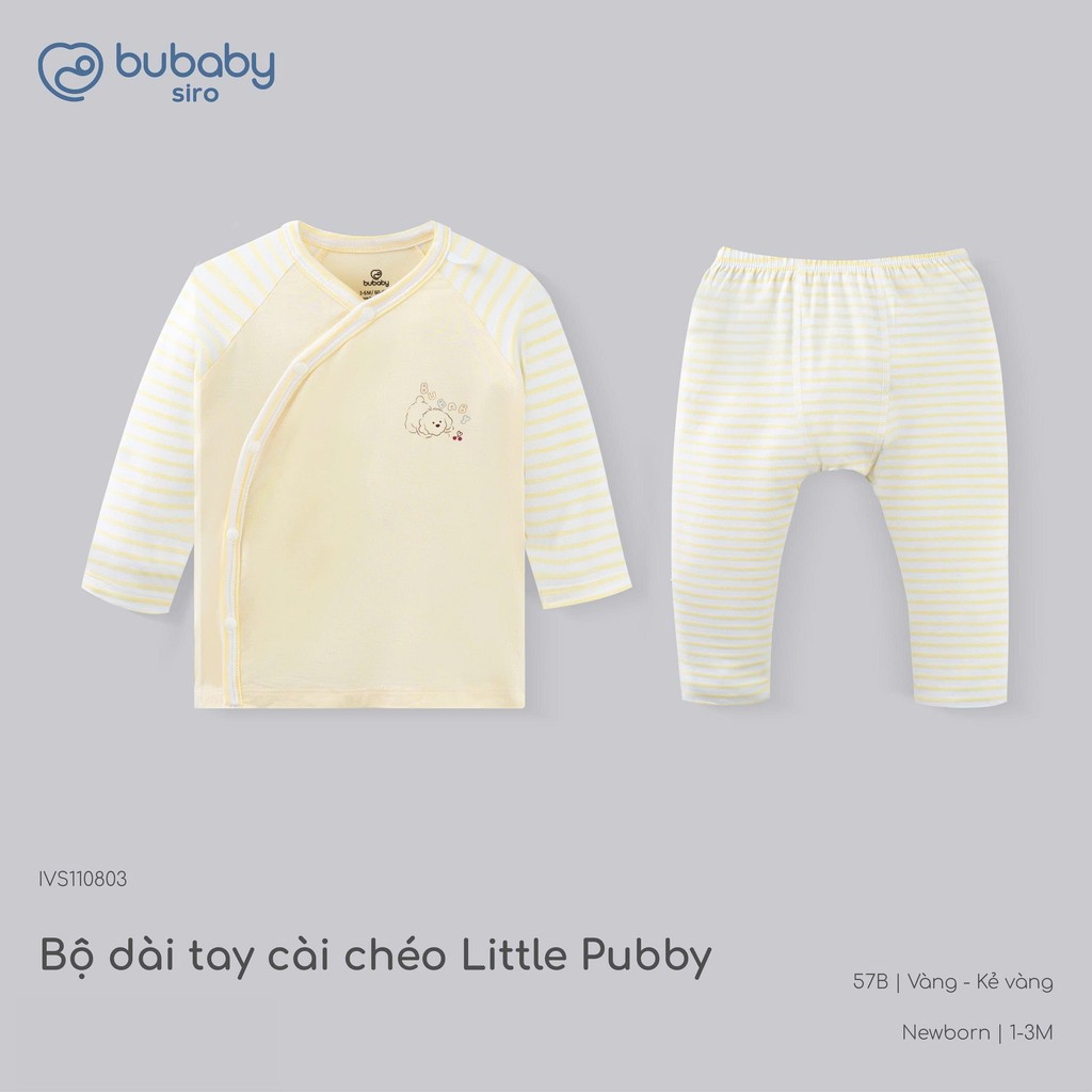 BU Baby (0M-9M) Bộ dài tay, ngắn tay cài chéo bé gái Little Car Bamboo SBB1108BG | Quần áo sơ sinh chính hãng