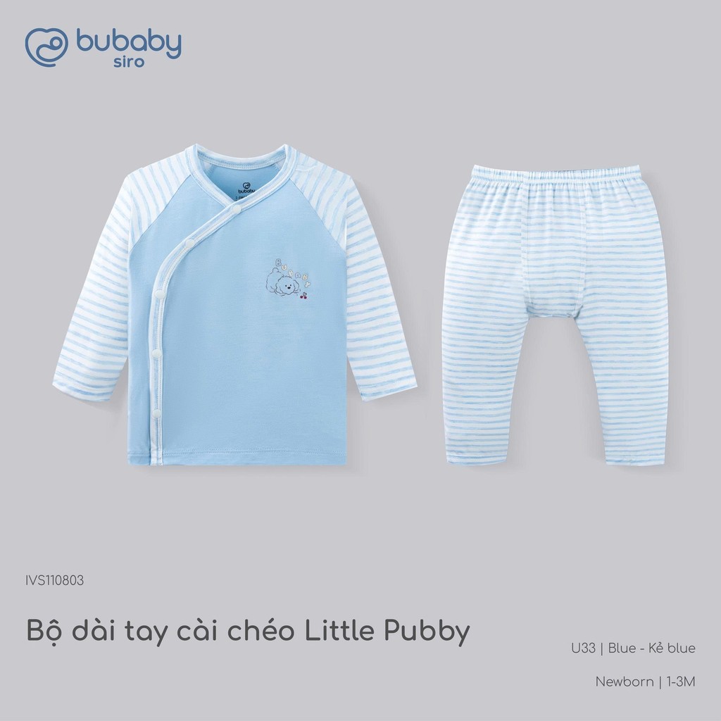 BU Baby (0M-9M) Bộ dài tay, ngắn tay cài chéo bé gái Little Car Bamboo SBB1108BG | Quần áo sơ sinh chính hãng