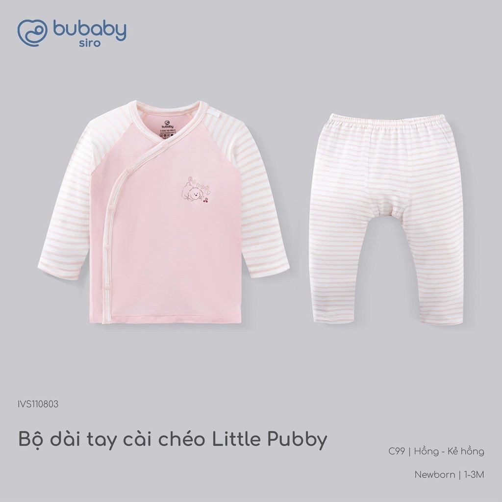 BU Baby (0M-9M) Bộ dài tay, ngắn tay cài chéo bé gái Little Car Bamboo SBB1108BG | Quần áo sơ sinh chính hãng