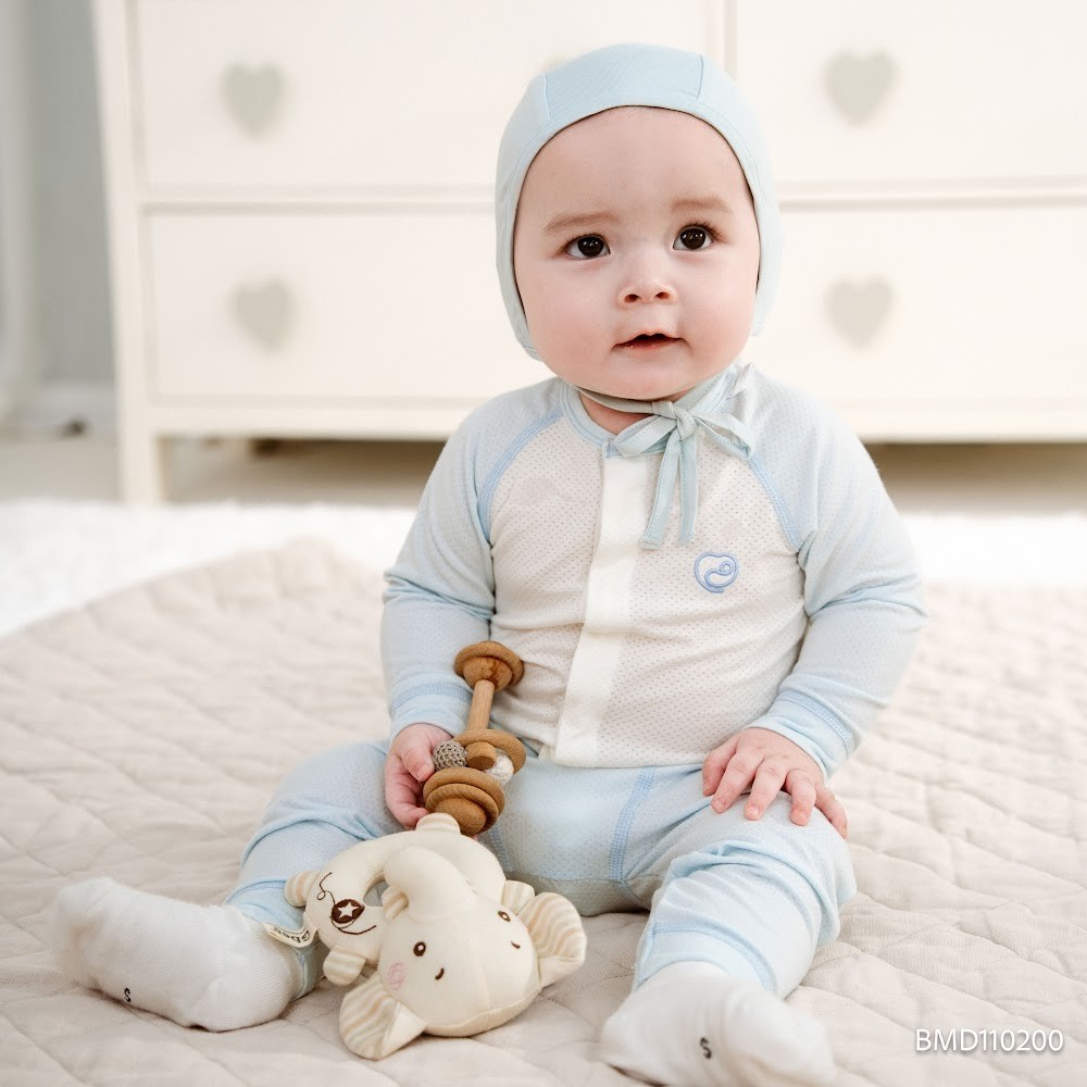 (0M-12M) Bộ dài tay cài giữa Bubaby Molist BMD110200 | BU Baby Chính hãng