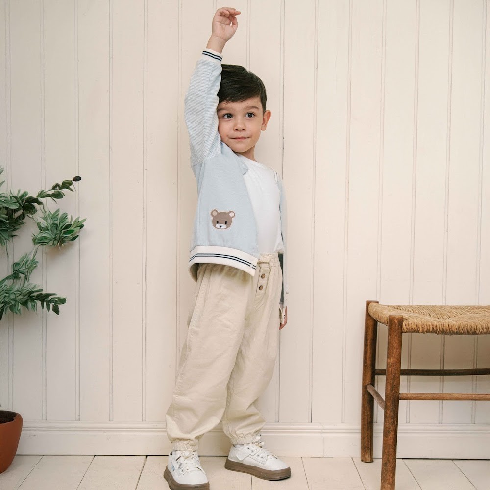 (12M-5Y) Quần dài Kaki Túi ốp Bomber Bubaby BKK4162BB | Quần áo BU Baby chính hãng