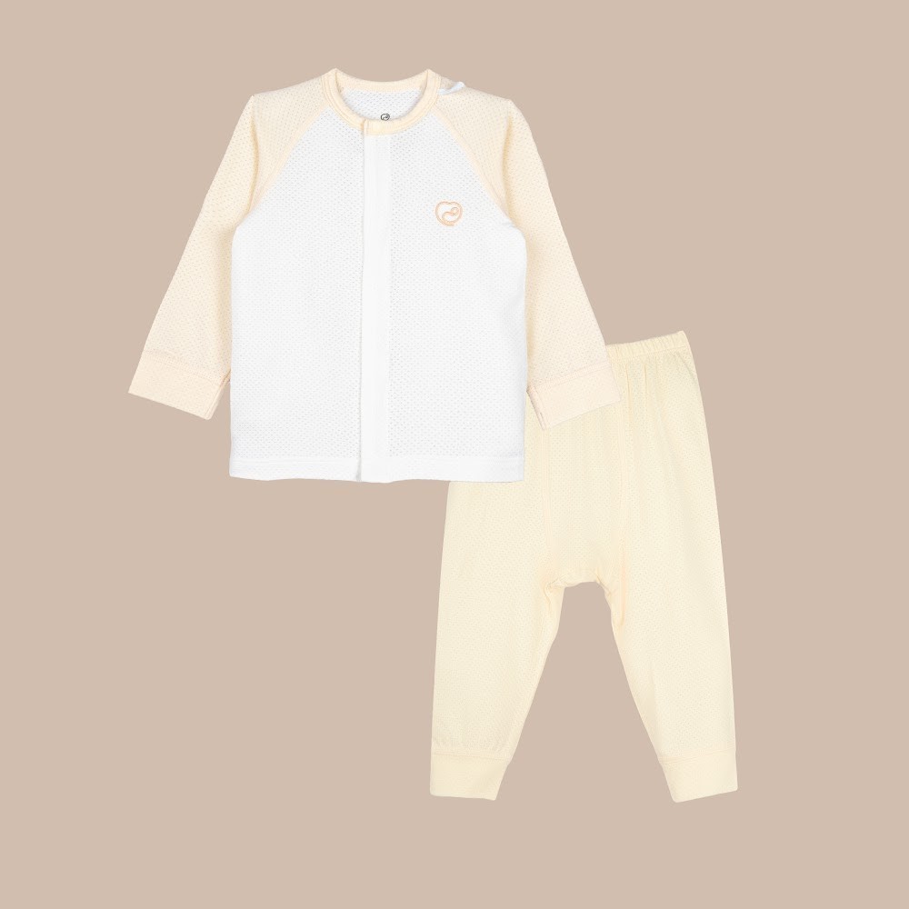 (0M-12M) Bộ dài tay cài giữa Bubaby Molist BMD110200 | BU Baby Chính hãng