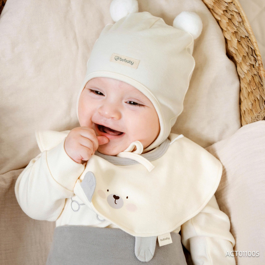 (0M-12M) Set Body chip dài tay cài vai Thu êm cho bé Bubaby Cotton BCT210103 | Body BU chính hãng