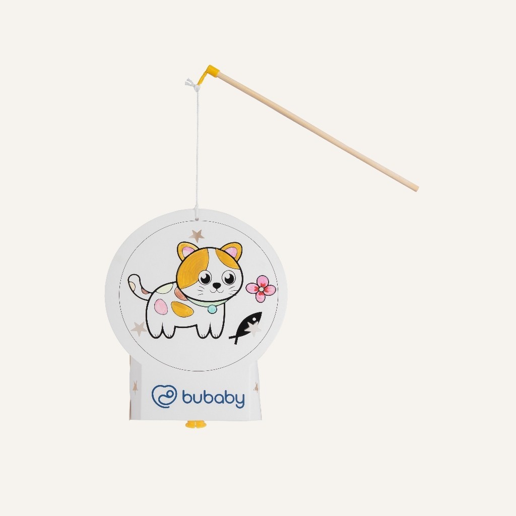 Lồng đèn Trung thu sáng tạo Tô màu - Lắp ghép - Có đèn nháy cho bé yêu