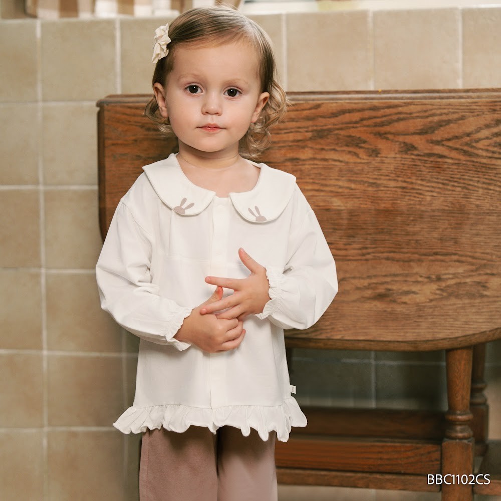 (6M-24M) Bộ dài tay cài giữa cổ sen BU Baby Bamco BBC1102CS| Quần áo Bubaby chính hãng