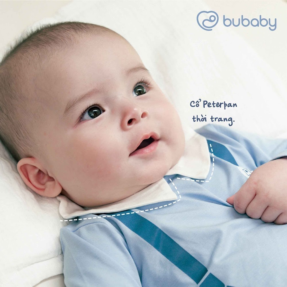 ( 1M-12M) Body chip dài tay cài sau cổ Peter Pan BU Baby Bamco BBC2110PP| Quần áo Bubaby chính hãng
