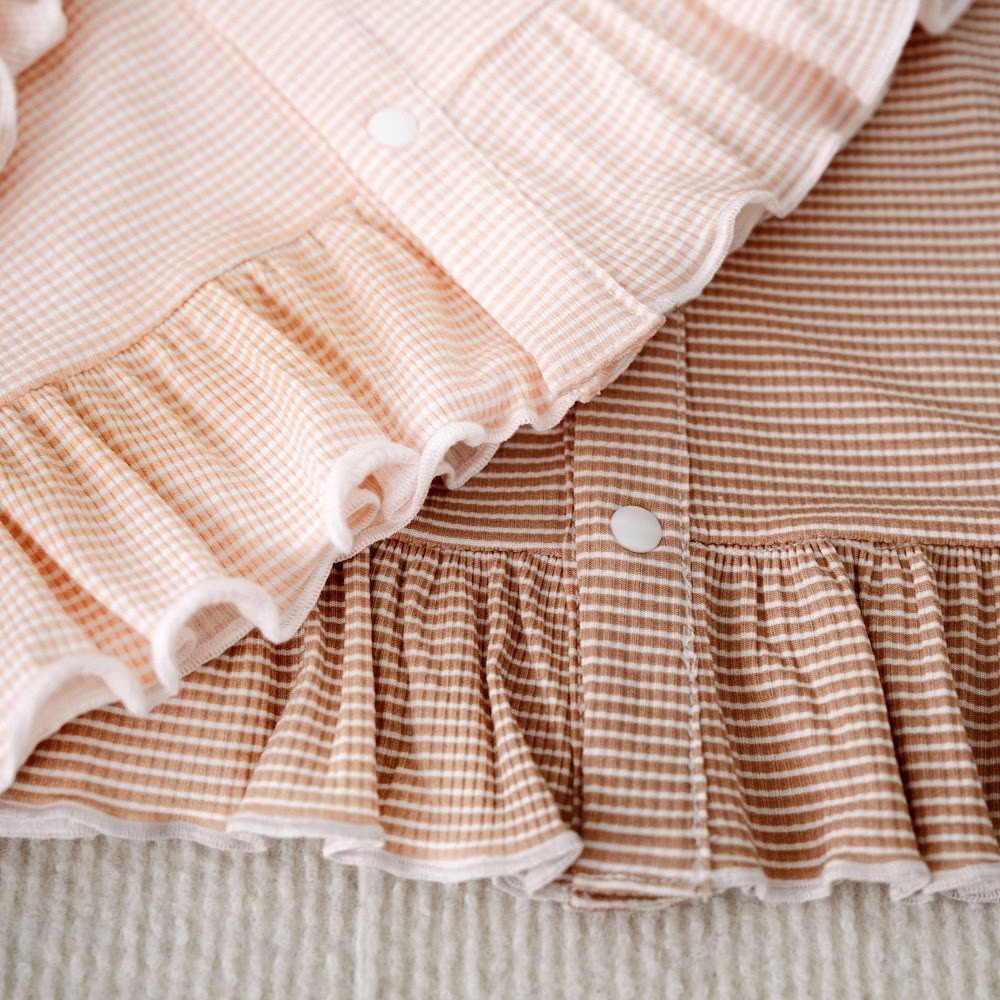 (18M-5Y)  Bộ dài tay cài giữa bèo cổ Pijama mặc ở nhà, đồ ngủ cho bé BU Siro BSR1102BC | Quần áo Bubaby chính hãng