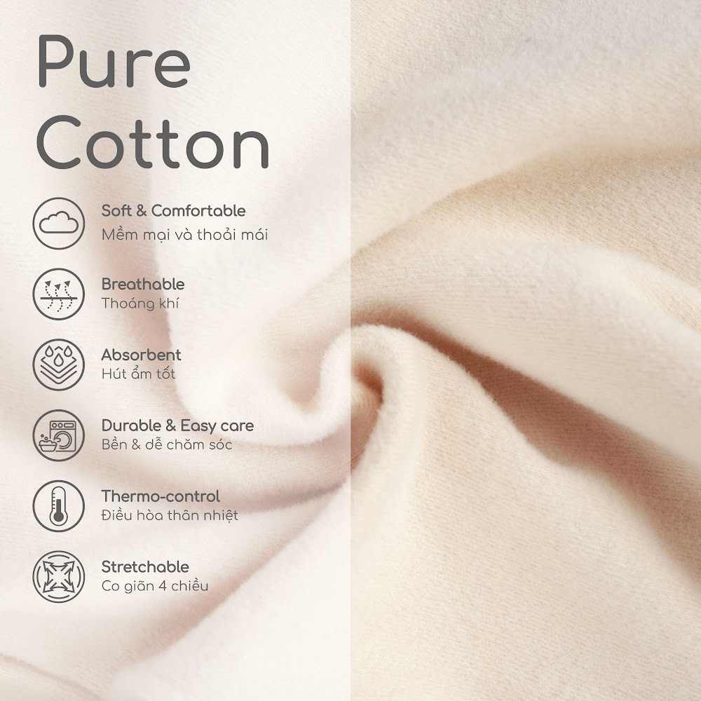 (2Y-5Y) Bộ dài tay cao cổ Bubaby Cotton BCT110902 | Quần áo BU Baby chính hãng