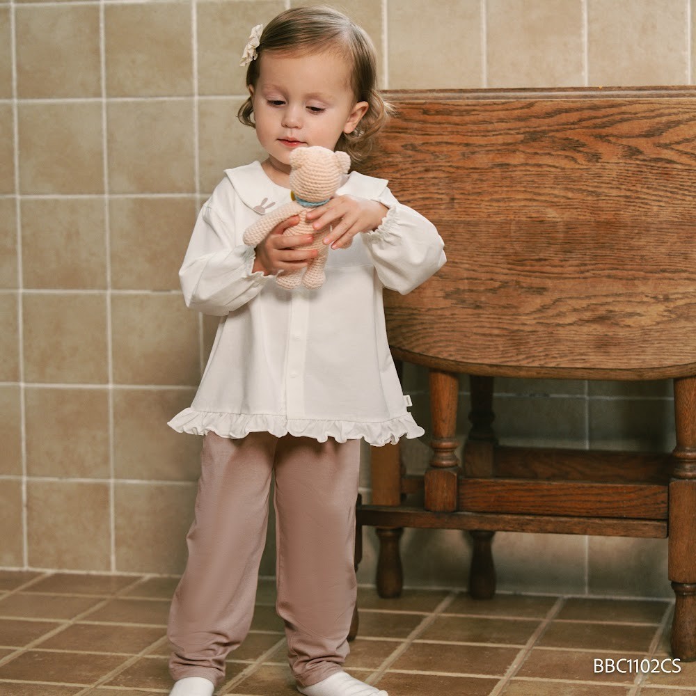 (6M-24M) Bộ dài tay cài giữa cổ sen BU Baby Bamco BBC1102CS| Quần áo Bubaby chính hãng