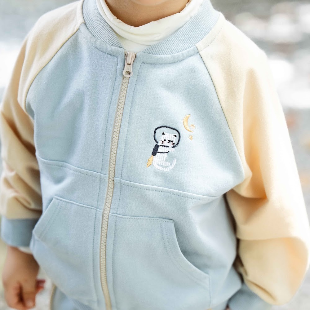 (12M-4Y) Bộ dài tay Kéo khóa Thu đông Bubaby Cotton BCT116101 | Quần áo chính hãng