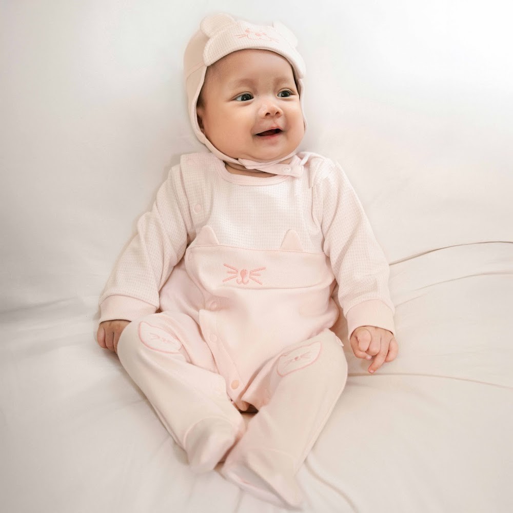 (NB-3M) Body dài tay cài chéo Thu đông Bubaby Cotton BCT210801| Quần áo Bubaby chính hãng