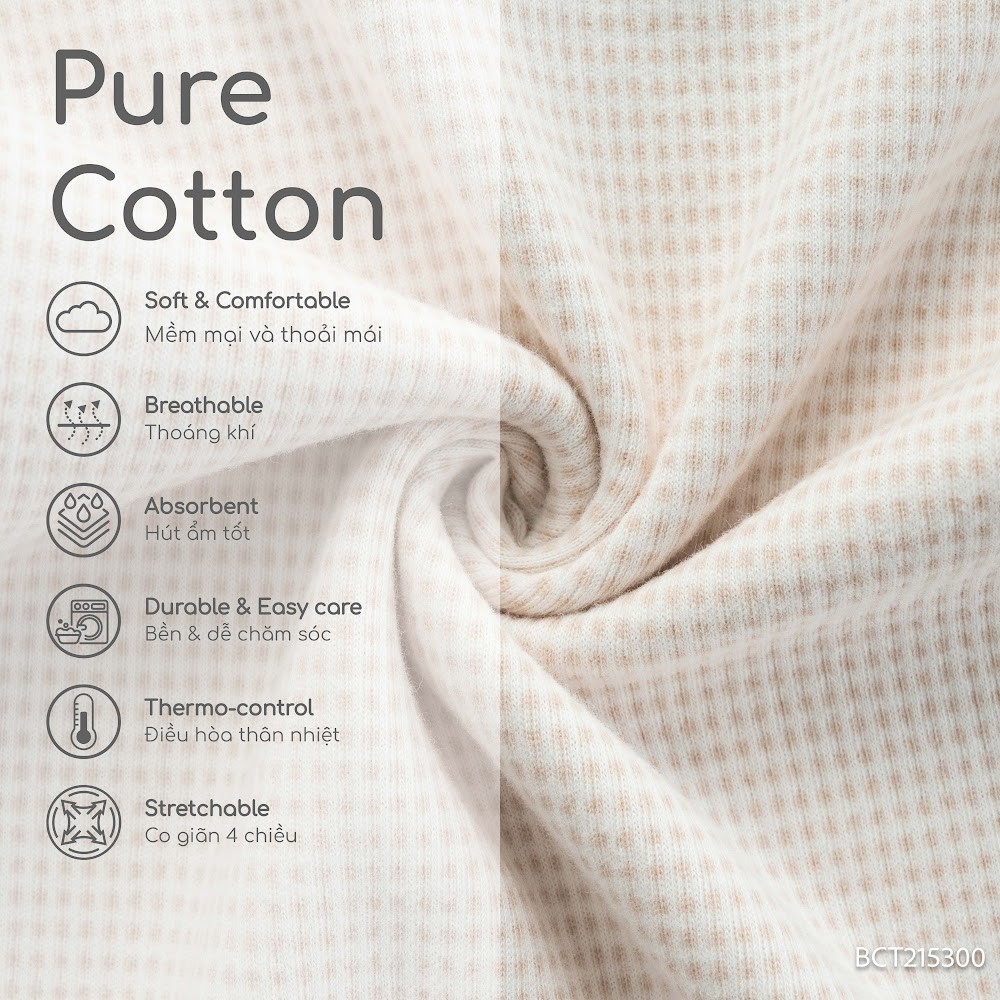 (1M-12M) Body dài tay cổ thủy thủ Thu đông cho bé Bubaby Cotton BCT215300| Quần áo Bubaby chính hãng