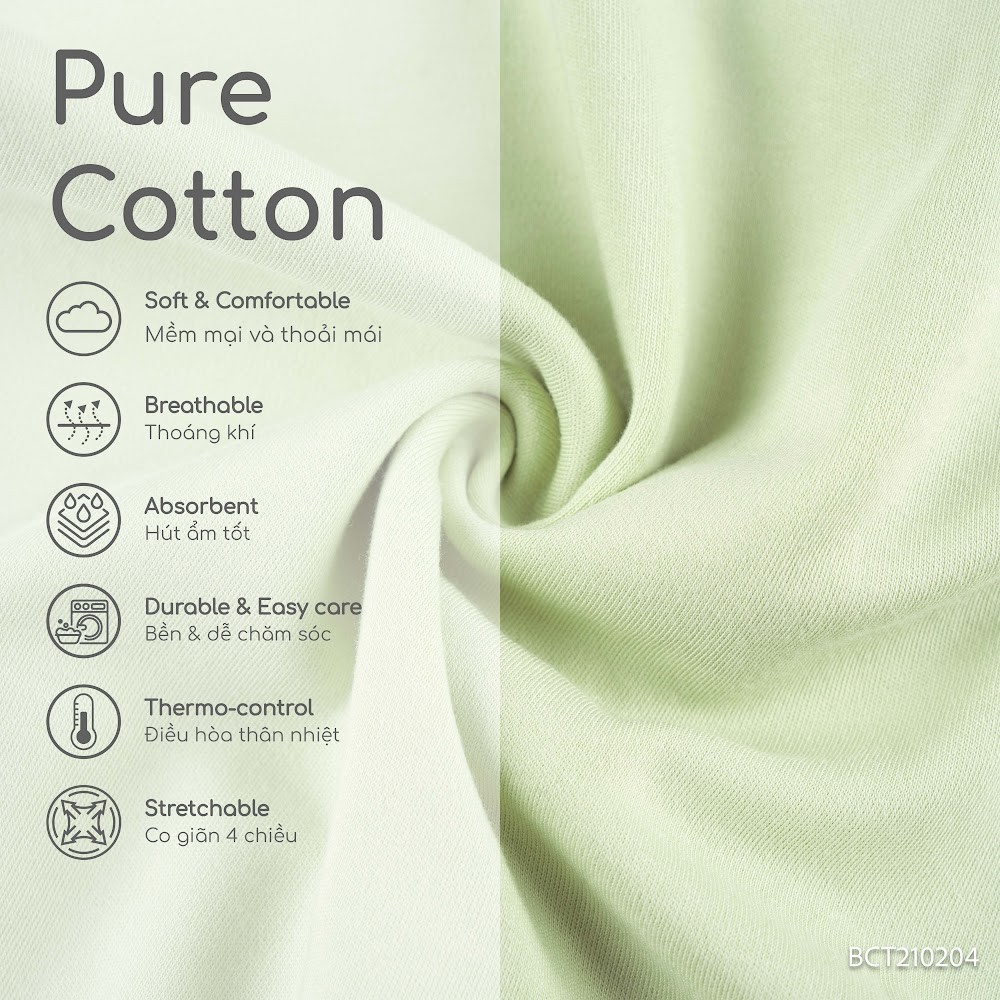 (1M-12M) Body dài tay cài giữa cổ trụ, cổ Peter Pan Bubaby Cotton Thu nhẹ BCT210204 BCT2103IM | Quần áo chính hãng